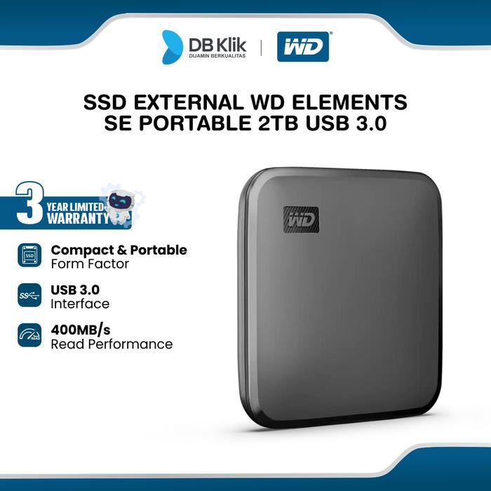 SSD External WD ELEMENTS SE 2TB 3.0 - SSD Portable Elements SE 2TB- DHI