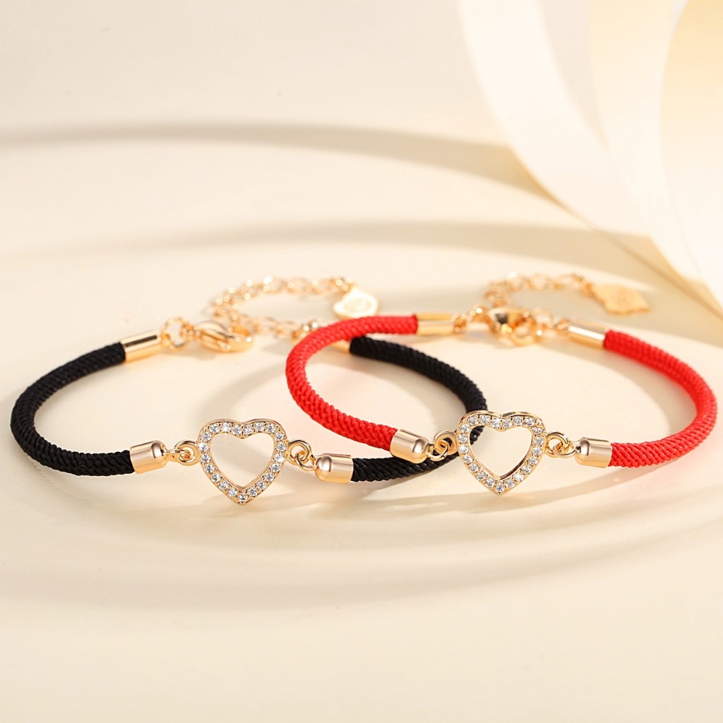 Lanme Jewelry Gelang Tali Love Desain Wanita Korea Anti Karat Perhiasan Fashion Y661