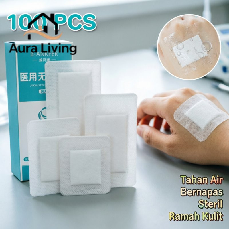 Plester Luka Perban Steril Tahan Air Anti Iritasi Kulit Aman Untuk Luka Kecil Sedang Pasca Operasi