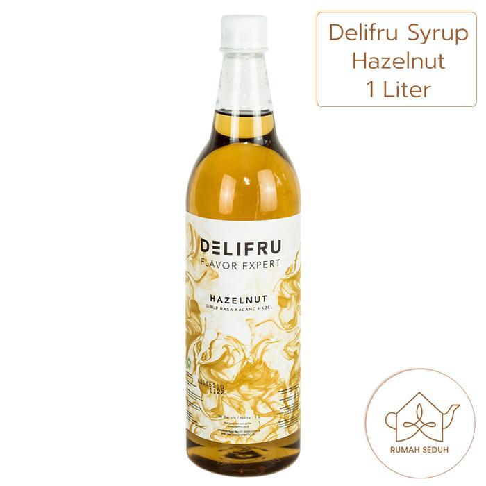 Sirup Delifru Syrup 1 Liter - Hazelnut Caramel Lychee Vanila Mango - Hazelnut, Jakarta