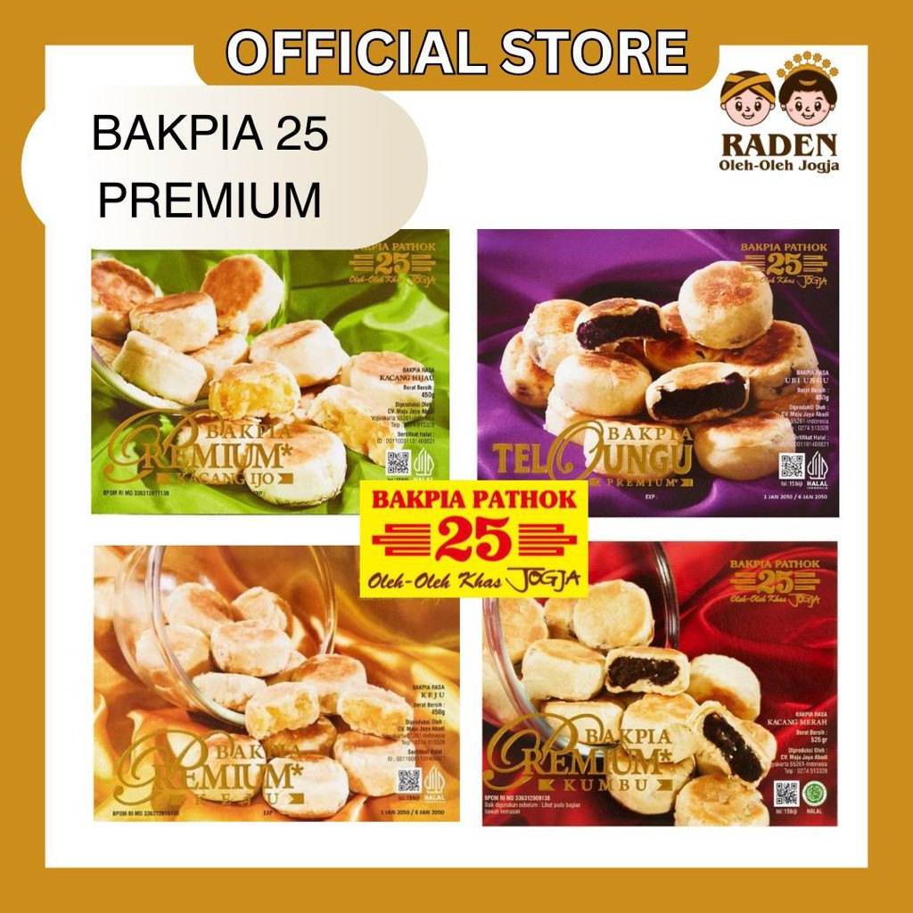 Bakpia Pathok 25 PREMIUM Isi 15 - Oleh Oleh Khas Jogja/Bakpia Legend Khas Jogja