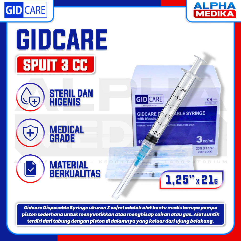 GIDCARE - Spuit 3cc Gidcare / Spuit 3ml Gidcare / Syringe