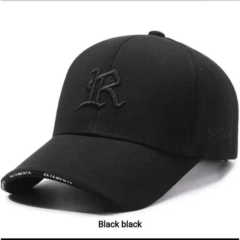 topi import huruf R sport