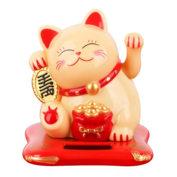 Lucky Cat Jumbo Ukuran 17.5 CM Pajangan Lucu Untuk Toko Kucing Hoki Dekorasi Rumah Hadiah Kuning - 1