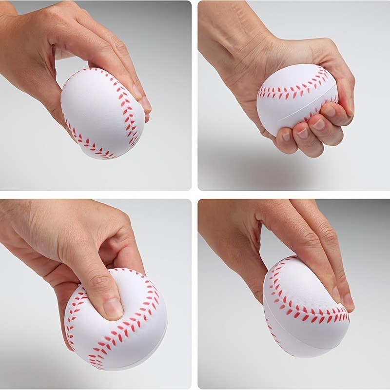 6pcs/set PU Foam Baseball & Softball Training Practice Balls for Students - Safe Lightweight Soft To
