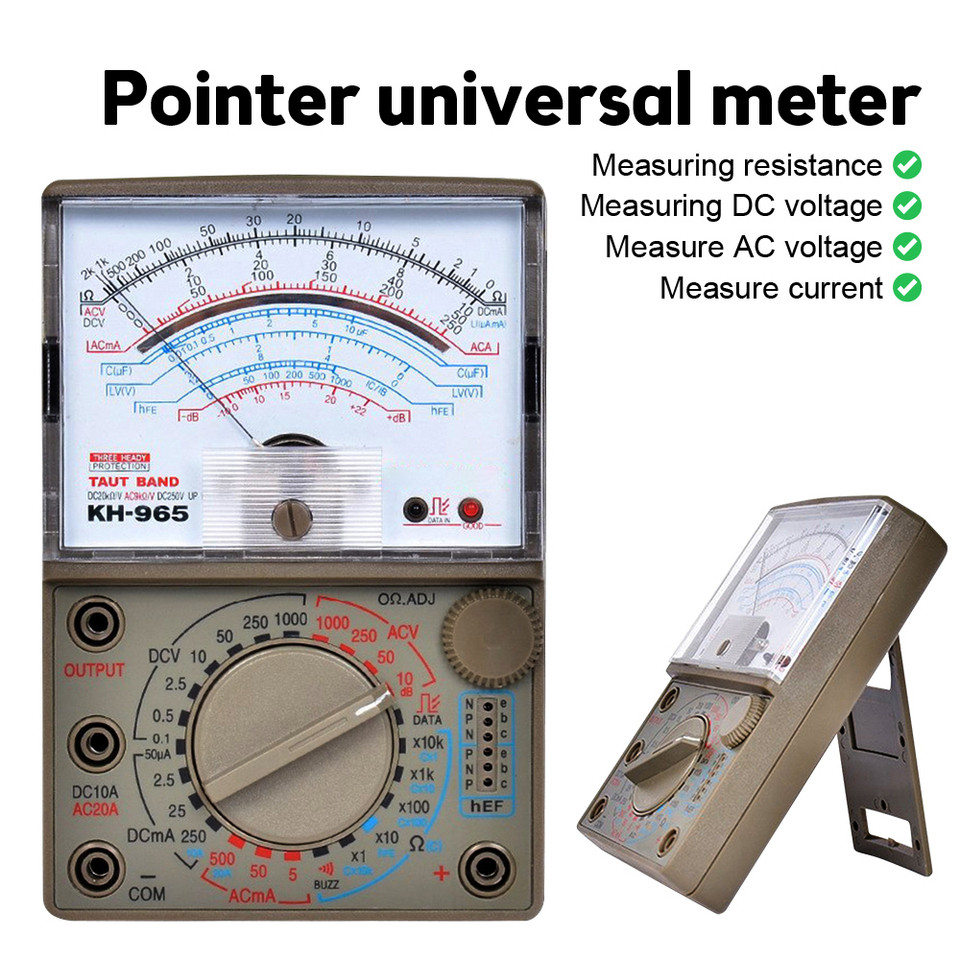 NEW KH965 Pointer Multimeter AC/DC Display Electrical Tester AC DC Voltage Current Resistance Electr
