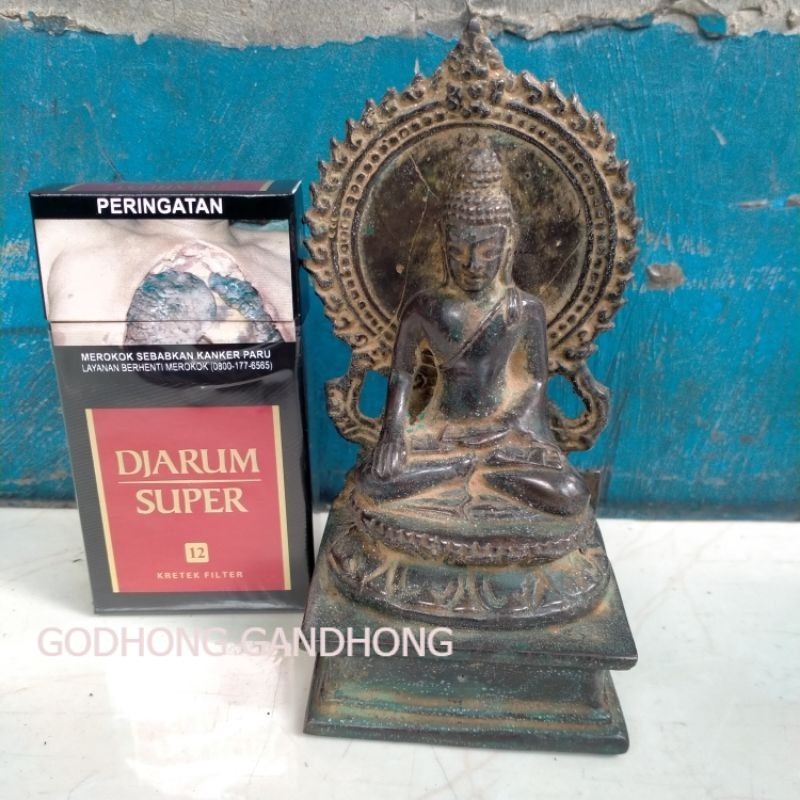 top Patung Budha hitam Perunggu unik antik LSP13