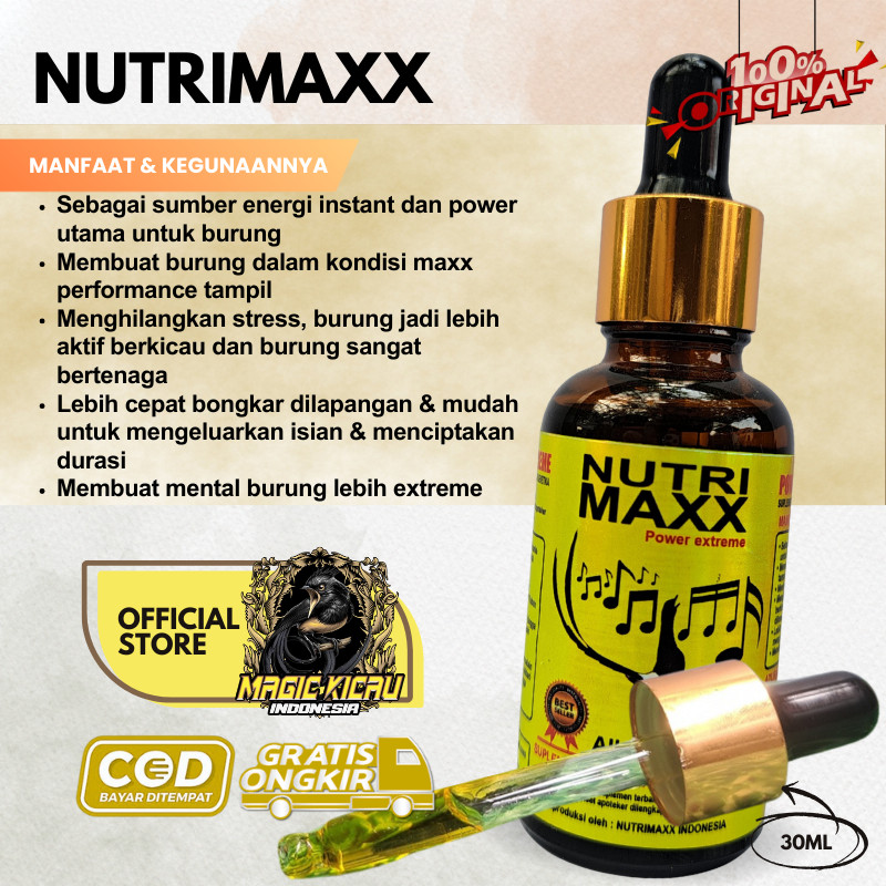 Nutrimaxx Power Extreme Vitamin Burung Penggacor Burung Kicau dengan probiotik grade A aktif