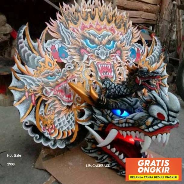 sEs Promo Barongan |Barongan Versi Devil Kayu Bonus Kemul Panjang Mahkota Tinggal Pakai Ukuran Anak 