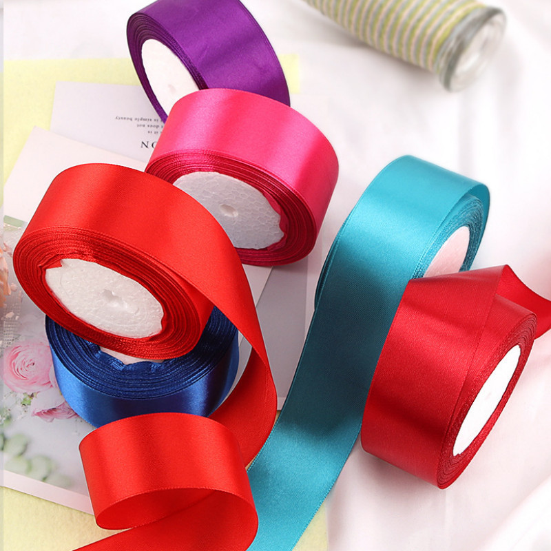 Pita Satin Gulungan Besar 4cm 22M Kekinian untuk Buket & Kemasan Hadiah Elegan Pembungkus kado