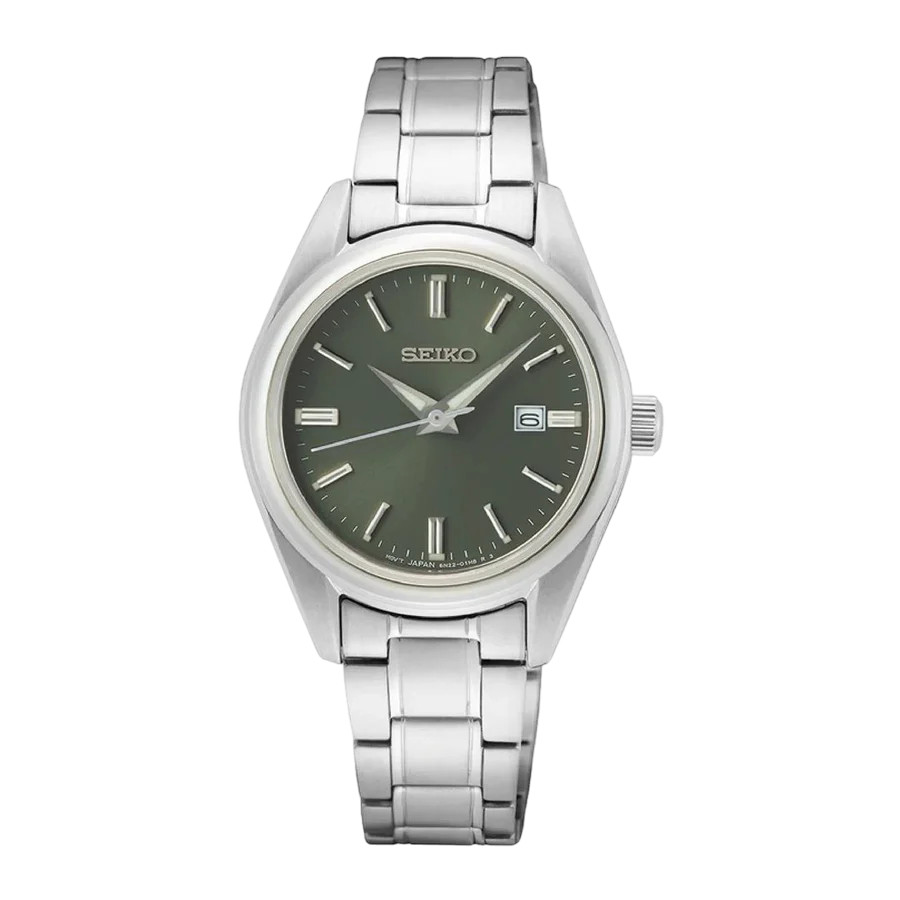 Original 100% Jam Tangan Wanita Seiko SUR533P1 SUR533 Olive Quartz Sapphire Garansi Resmi 3 tahun