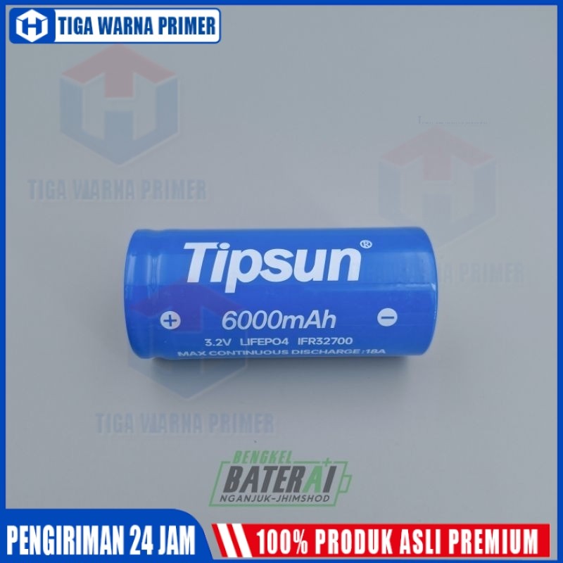 Battery Lifepo4 32700 Tipsun 6Ah Baru