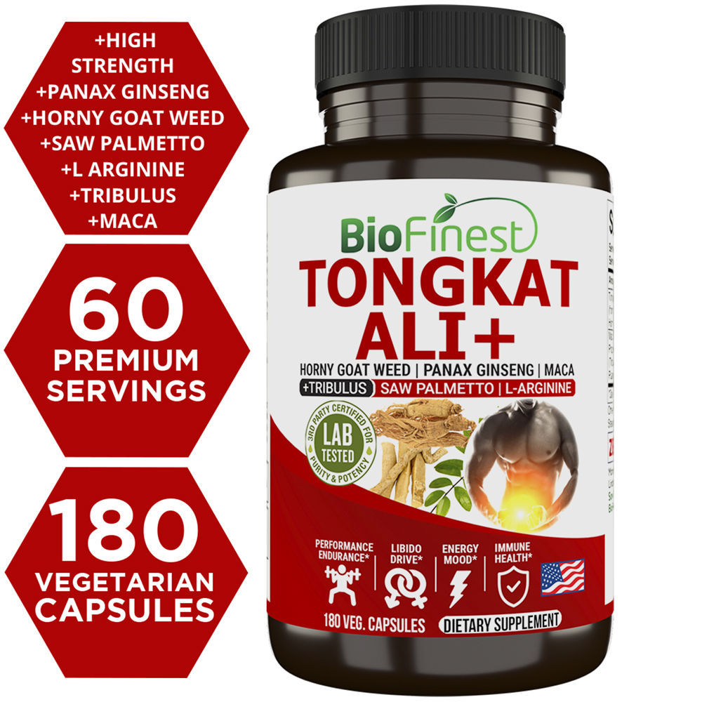 Biofinest Tongkat Ali 500mg - Maca Root Horny Goat Weed Saw Palmetto