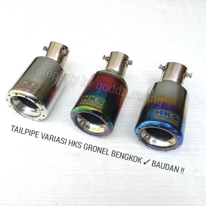 Muffler Exhaust Tip ( BENGKOK ) Ujung Knalpot Mobil/Variasi Hks Gronel Khsusus Ayla Agyla Avanza Vel