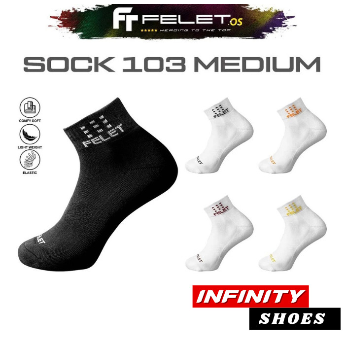 Felet SO 103 Medium Sock - Kaos Kaki Badminton Original FELET