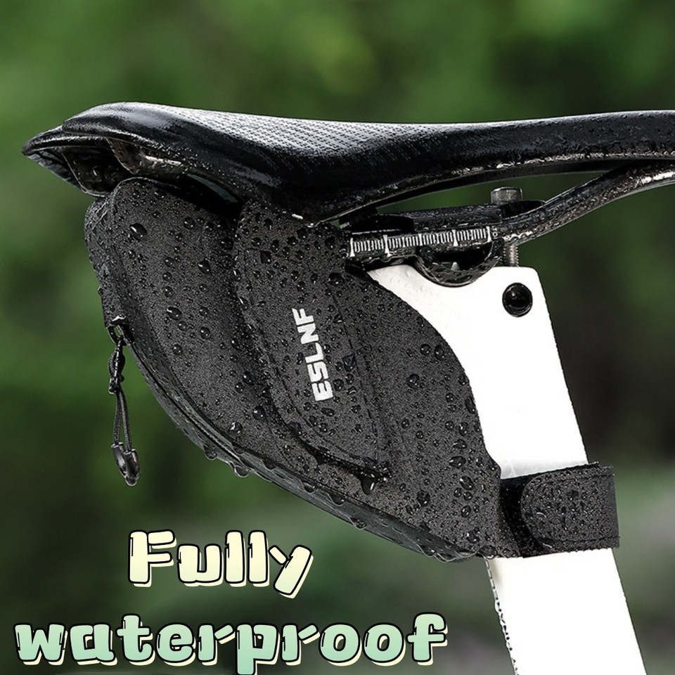 Road bike tail bag, saddle bag, cycling bag, mountain bike, portable, waterproof, large capacity sto