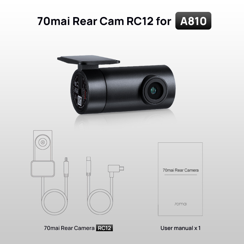 70mai Rear Cam RC06 for 70mai 4K Dash Cam 70mai A800 4K Car DVR Rearview cam 70mai Pro Plus+ for A80