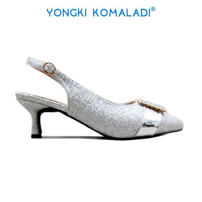 [ ORIGINAL ] YONGKI KOMALADI HEELS OL-YSL7062-23 LADIES Hitam Sandal Wanita - Hitam, 37