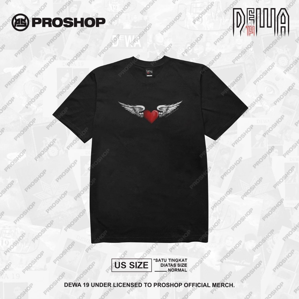 COD  Proshop | Sayap Sayap Dewa 19 Tshirt | Kaos Pria Kaos Distro | Hitam