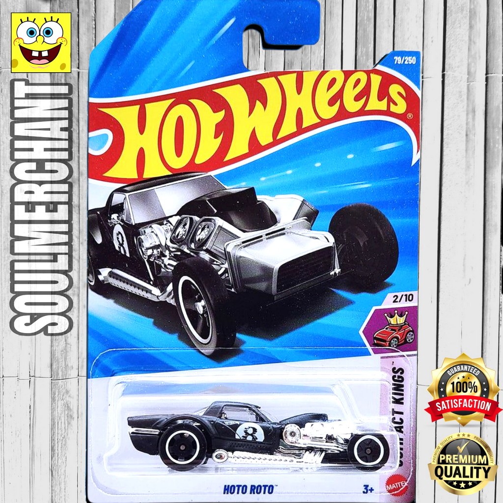 Hot Wheels Hoto Roto Hitam Diecast Mobil Balap Hotrod