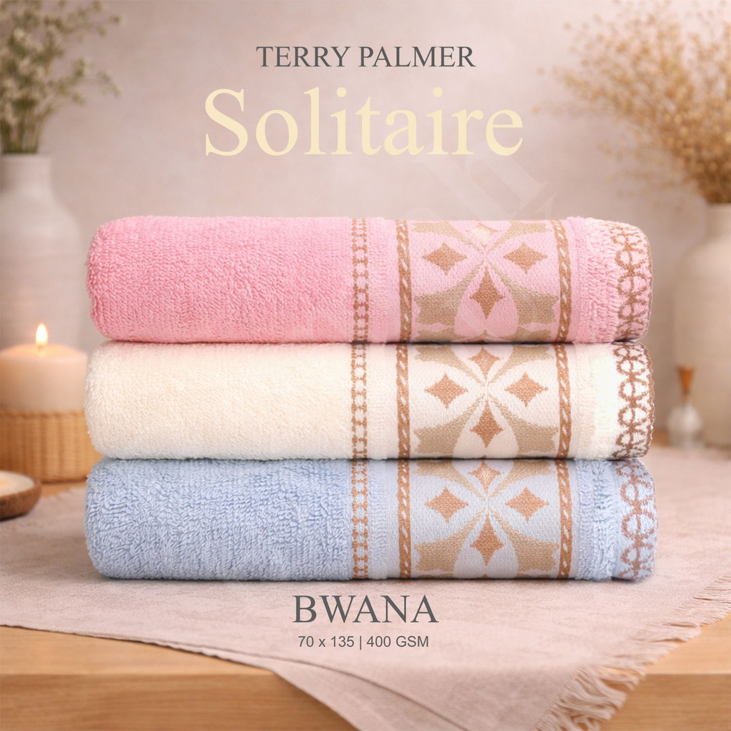 Handuk Mandi Terry Palmer Solitaire BWANA / Bath Towel / 70 x 135 / 400 GSM