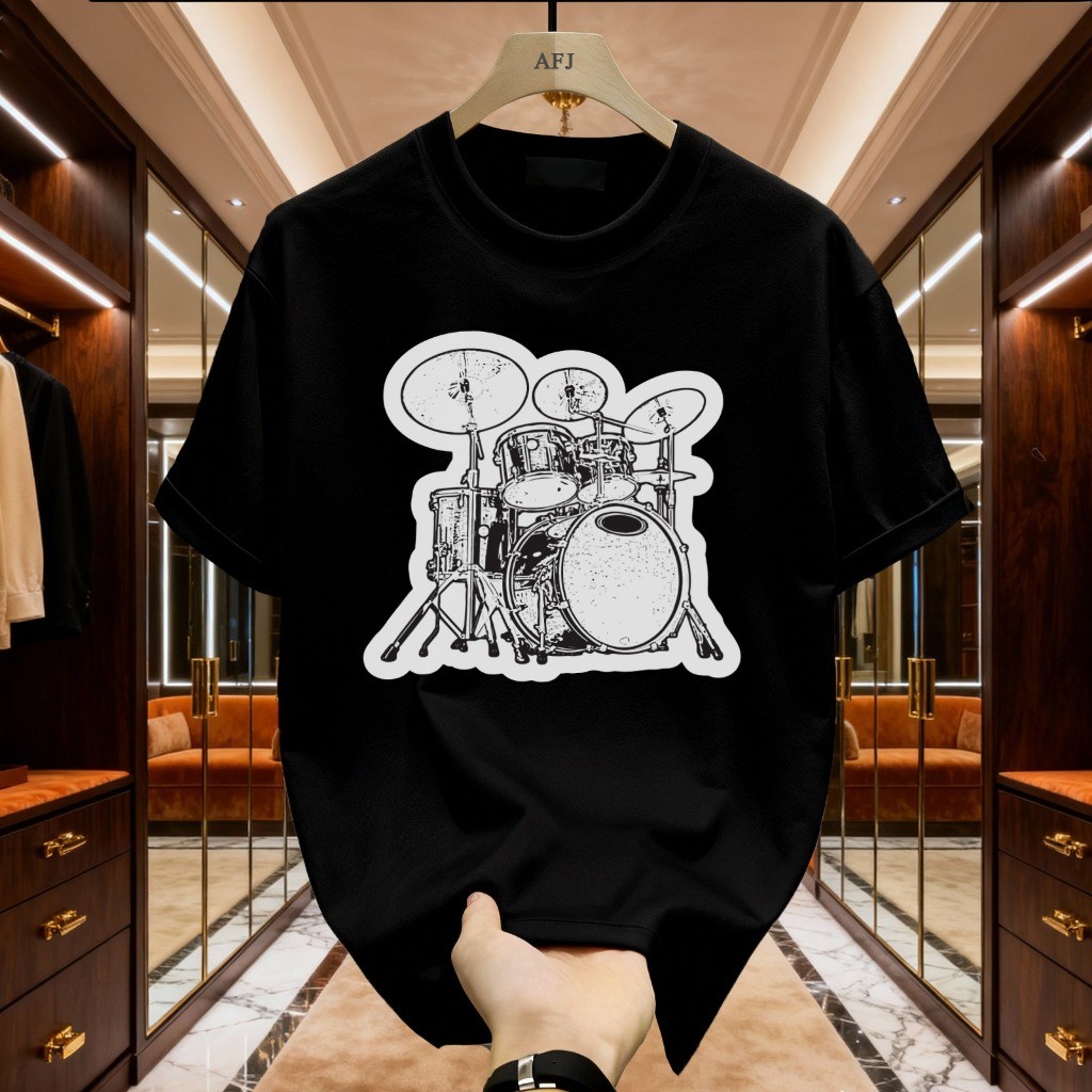 Kaos Drum Set – Music Streetwear Edition cocok untuk kamu yang pecinta music