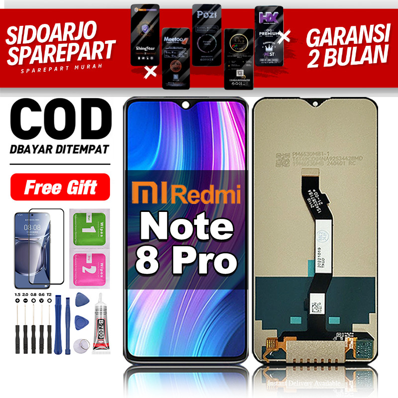 LCD Redmi Note 8 Pro Fullset hp layar Touchscreen untuk Glass Touch Screen Digitizer COD -original f