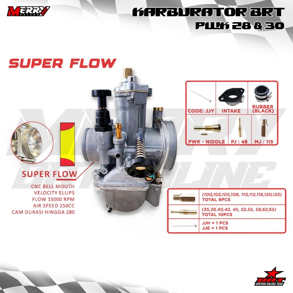 Super Flow BRT Karburator Karbu PWK 28 PWK 30 GEN 2