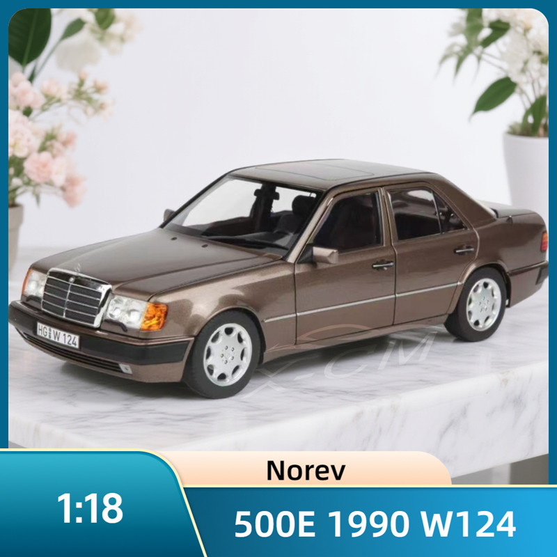 ecast Car Model Norev 500E 1990 W124 1:18 + SMALL GIFT