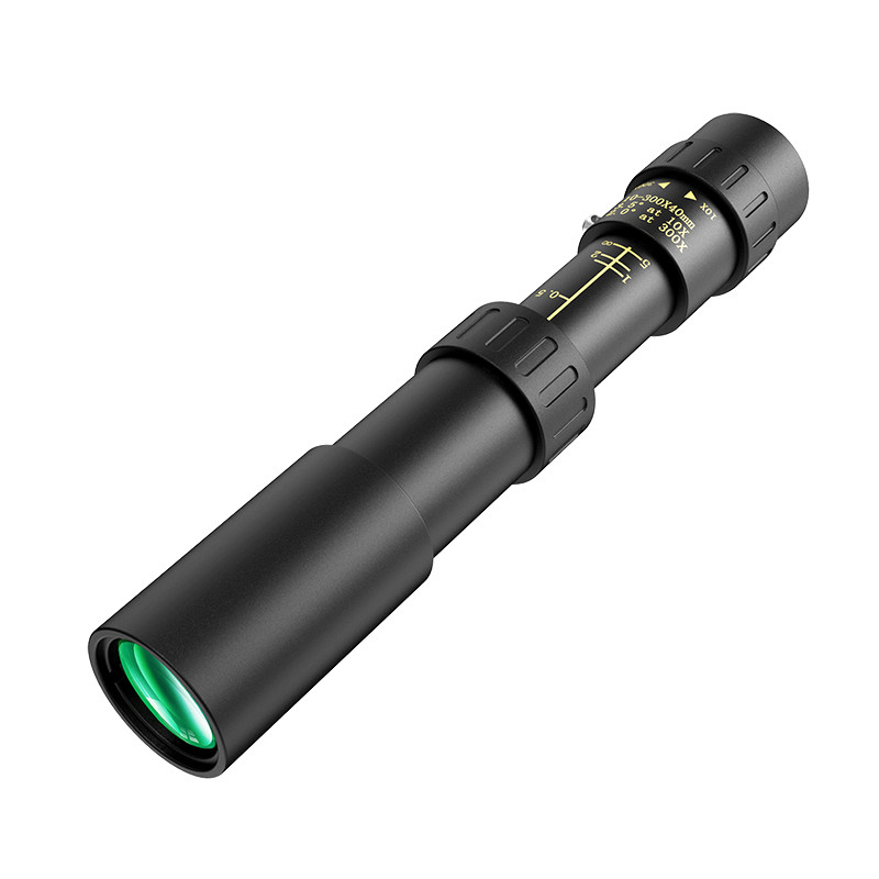 10-300X40 HD Monocular Telescope Mini Portable Mobile Phone Telescope with Holder Outdoor Camping Hu