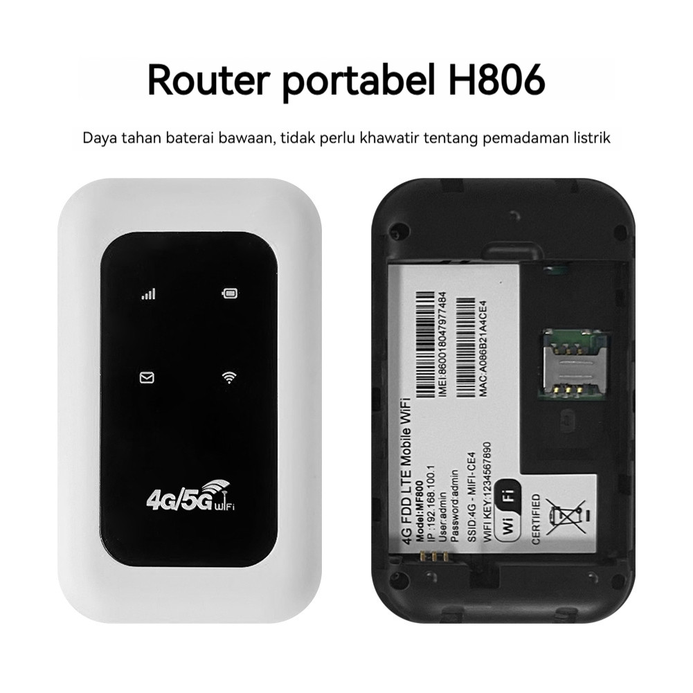 Router WiFi Mini Portabel 4G 5G LTE 150Mbps untuk Mobil dan Rumah Akses Internet Seluler