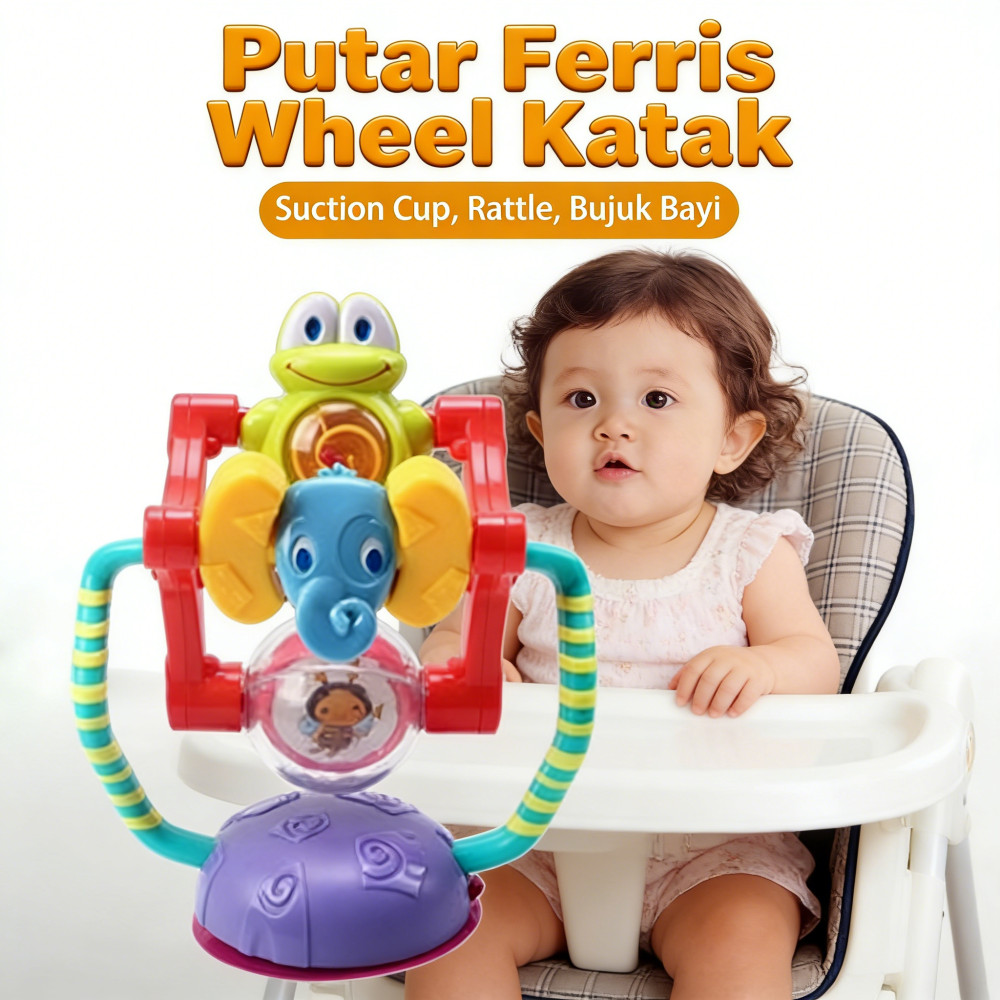 Roda Makan Katak Putar Kursi Ferris Suction Cup Bayi Ferris Roda