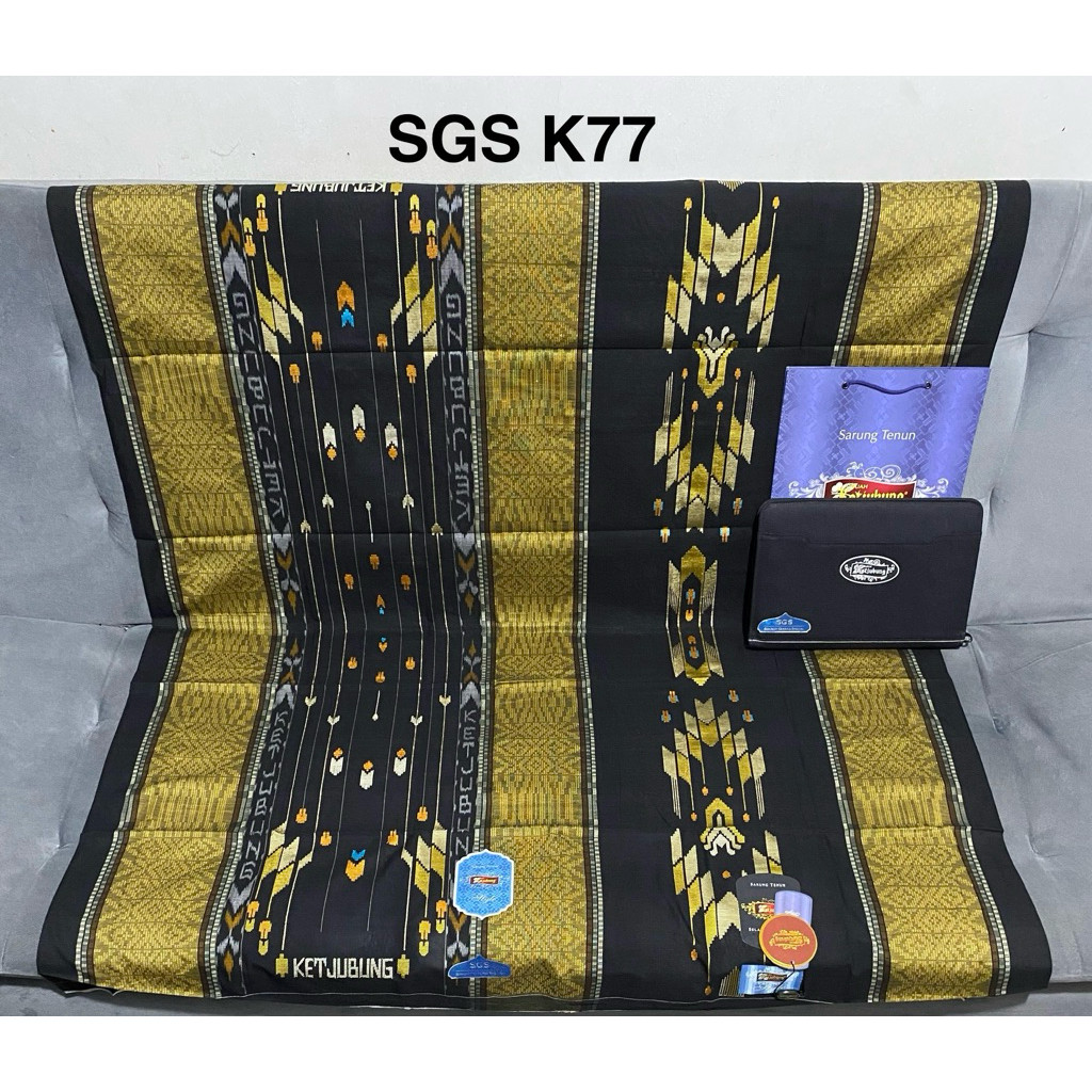 Sarung KETJUBUNG Style STG SPM SCP SKP SGD SKG Gold dan Sutera Spunsilk KDW Gold Jahit tengah