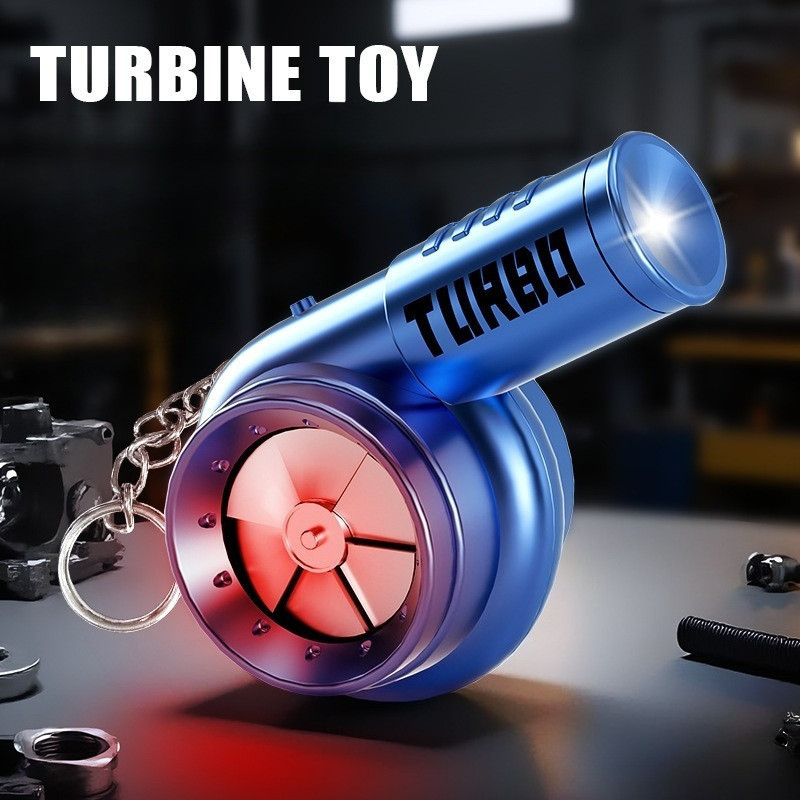 WM Kreatif Gantungan Kunci Turbo Keychain Dengan Suara dan Lampu Mini Gantungan Kunci dengan Senter 