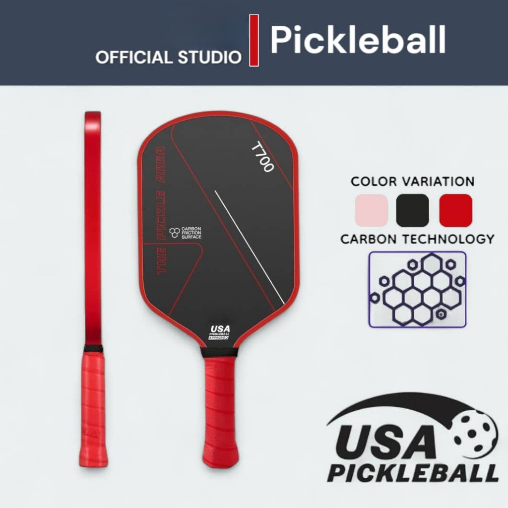 TXPRO 2025 Raket Pickleball – Serat Karbon T700 | USAPA Approved | Kontrol Maksimal | Inti 16mm | De
