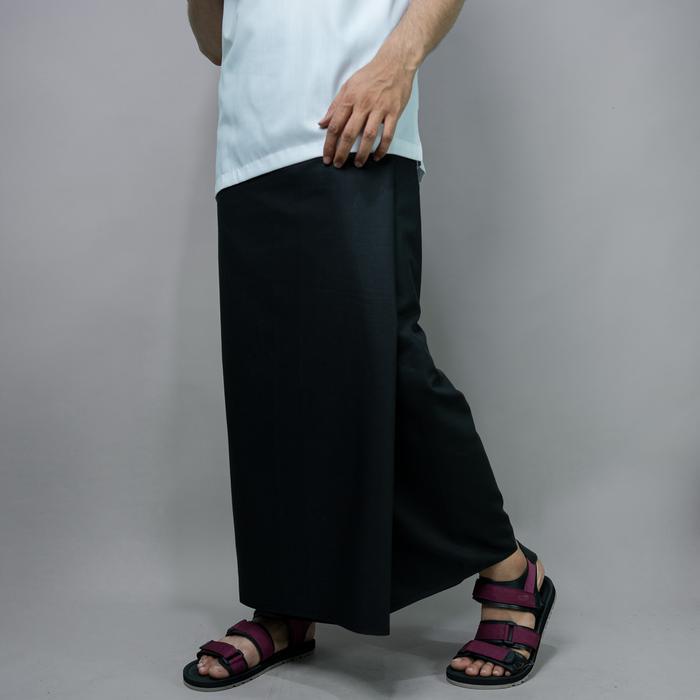 Katsae - Sarung Polos Pria Dewasa Hijau sarung sholat pria sarung dewasa - HITAM