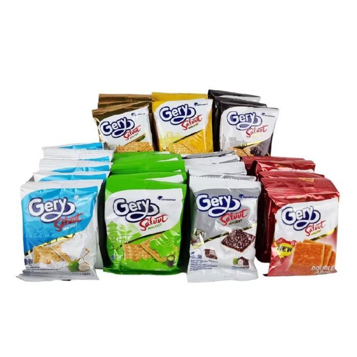 GERY MALKIST SALUUT RENCENG 10 PCS GRAM SALUT KELAPA KEJU RENCENG ABON CHOCOLATE 18GR MATCHA GREEN T