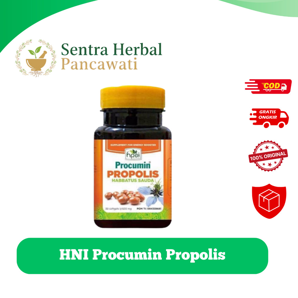 Procumin Propolis HNI HPAI Original - Softgel Habbatussauda & Propolis Imunitas