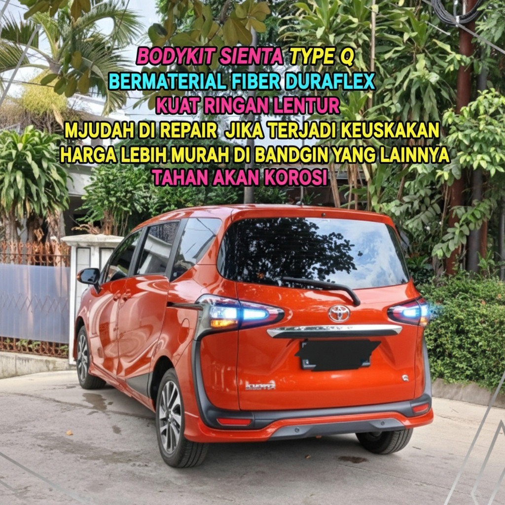 cicilan 0% bodykit sienta type Q bodikit sienta bodykit toyota sienta Q bodikit