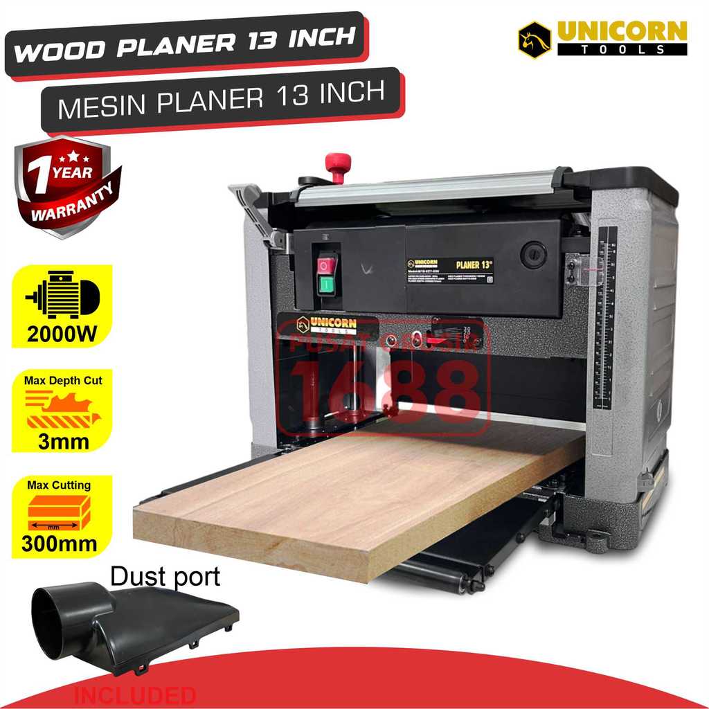 Planer Thicknesser Planer Mesin Ketam Serut Duduk UNICORN TOOLS