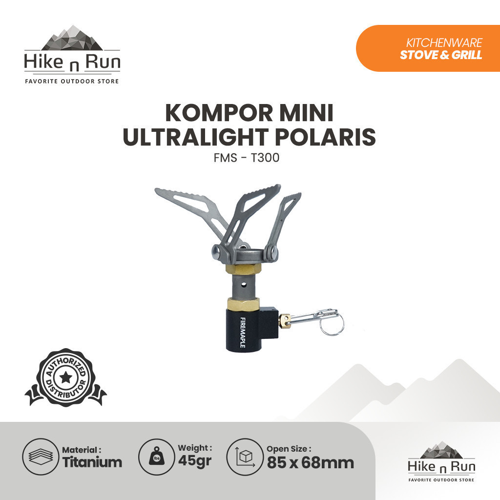 Kompor Ultralight Titanium Firemaple FMS-300T – Camping Gas Stove Kompor Portable