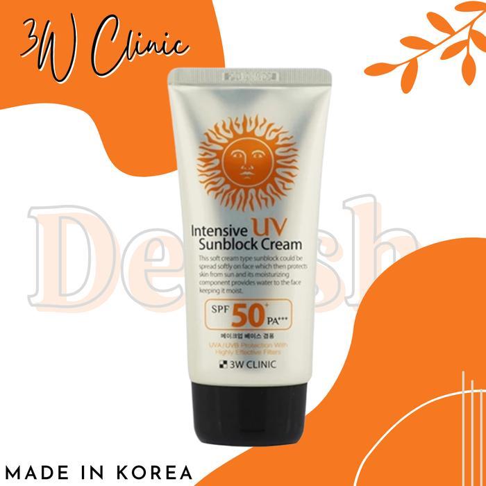 [3W CLINIC] INTENSIVE UV SUNBLOCK CREAM SUNSCREEN 3WCLINIC 70ML