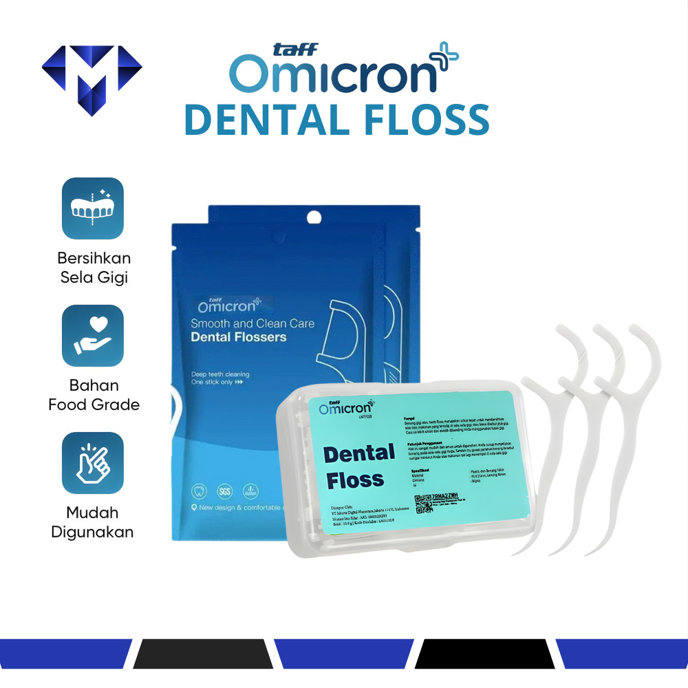 Maslinda Dental Floss Benang Gigi Tusuk Gigi Preawatan Mulut Pembersih Sela Gigi 50-100 PCS