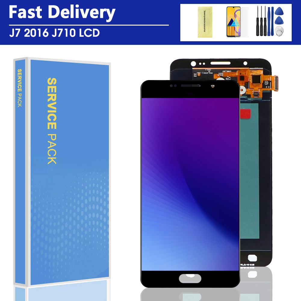 For Samsung J7 2016 LCD J710 SM J710F J710FN J710M J710H J710A DS LCD splay Tou Screen gitizer Assem