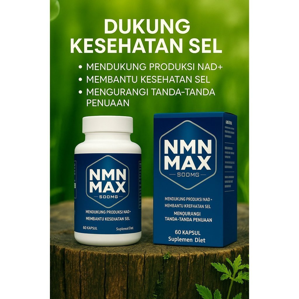 NMN MAX 500MG Suplemen Herbal 100% Asli Original Untuk Pria Wanita Isi 60 Capsules Asli USA nmn max 