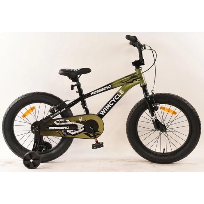 Sepeda Anak BMX Wimcycle 18 inch Firebird - Black.Green