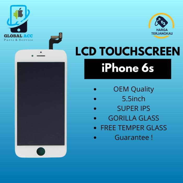 LCD + Touchscreen iPhone 6s Original 100% Bergaransi ! - Putih