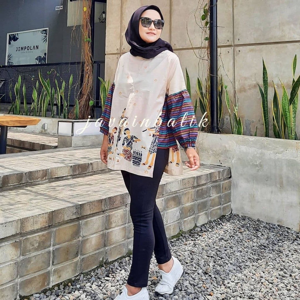 NEW javainbatik - TOP GENDHIS LURIK - atasan wanita - batik kerja - batik modern wanita