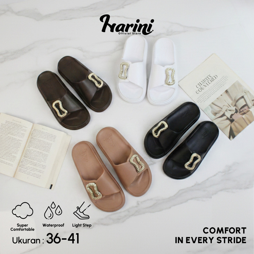 Sandal Polos Wanita Karet Jelly Slipper Casual Nyaman untuk Harian 851-A