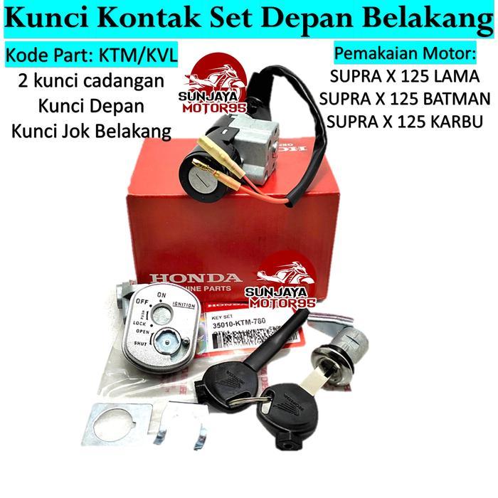 (GMA Onderdil) KUNCI KONTAK HONDA SUPRA X 125 KARBU - SUPRA X 125 BATMAN 2007 SET + KUNCI JOK BELAKA